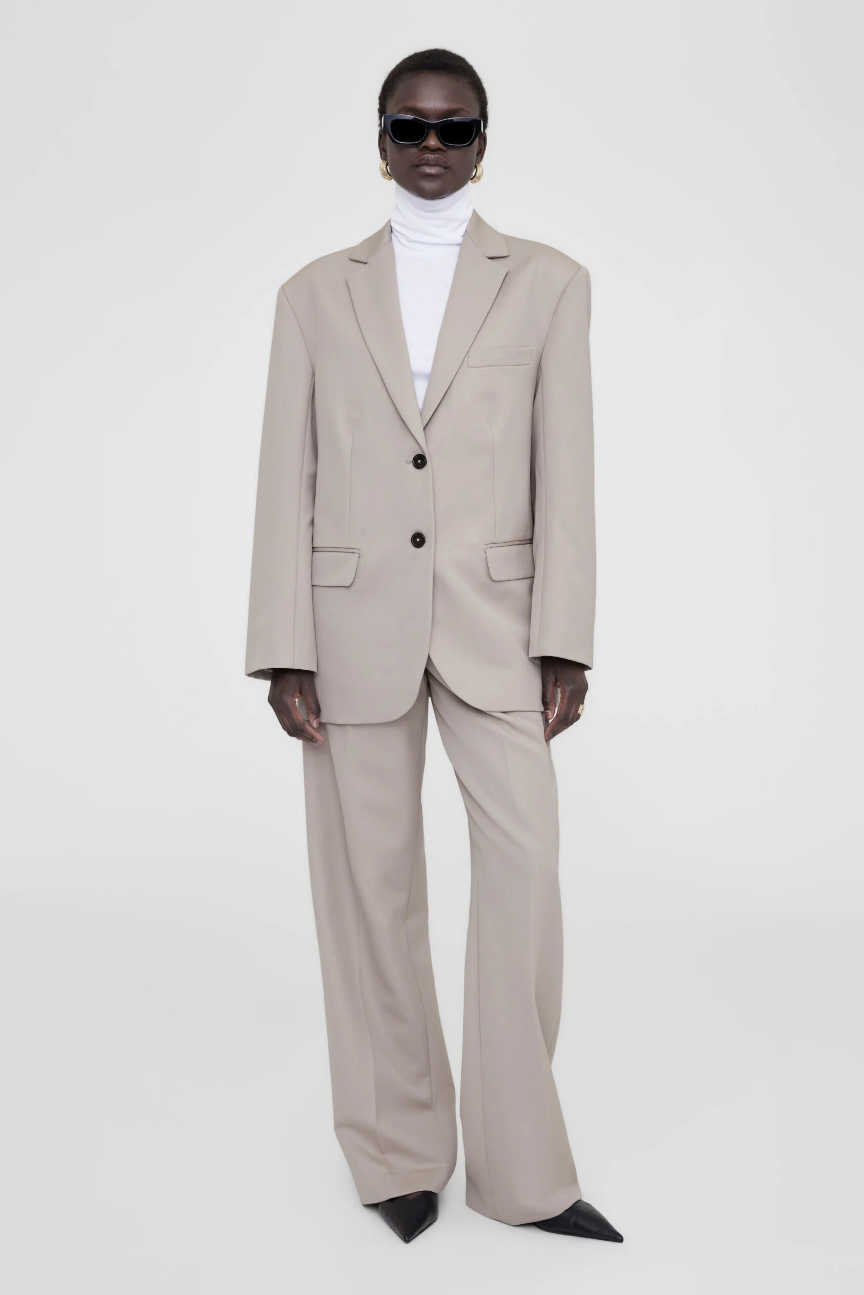 ANINE BING . Pantalon Carrie taupe – Image 4