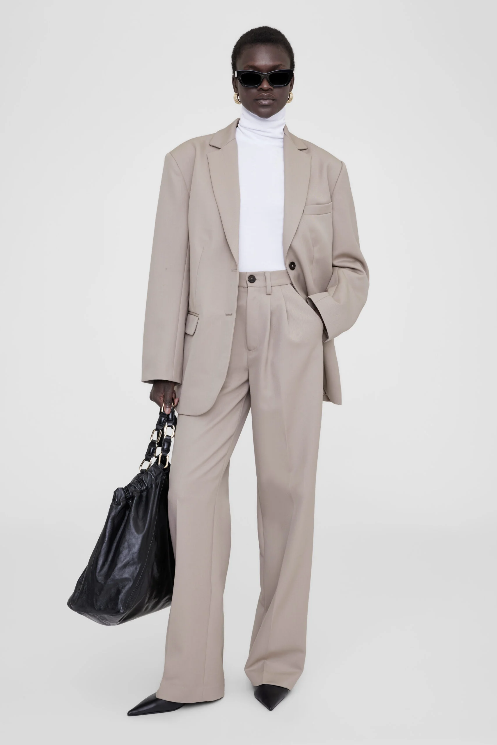 ANINE BING . Pantalon Carrie taupe – Image 5