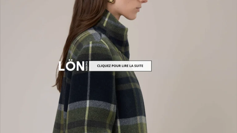 Collection hiver 2025 Margaux Lonnberg – Veste à carreaux oversize et élégance graphique