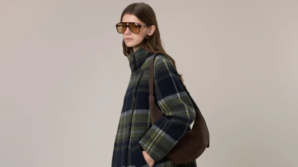 Veste à carreaux oversize Margaux Lonnberg – collection hiver 2025, style structuré et moderne