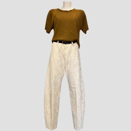 pantalon brodé Myths écru