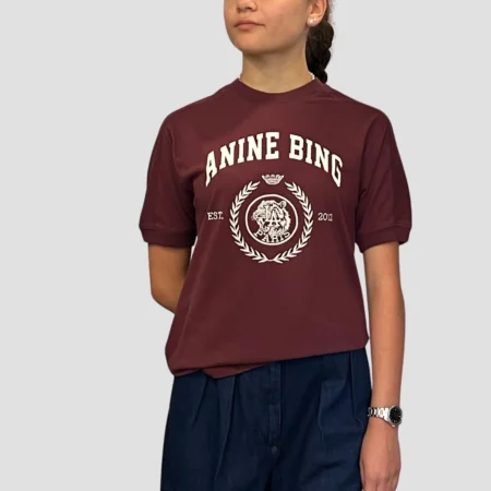 t-shirt Anine Bing bordeaux
