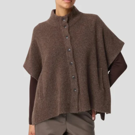 Poncho Tove Choco Knit-ted