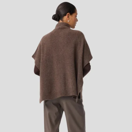 Poncho Tove Choco Knit-ted